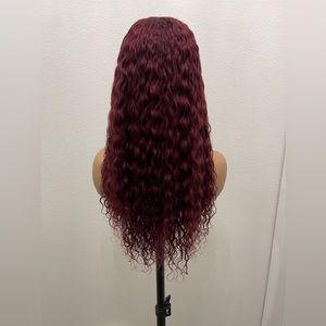 18” #99J Virgin Human Hair U-Part Wig